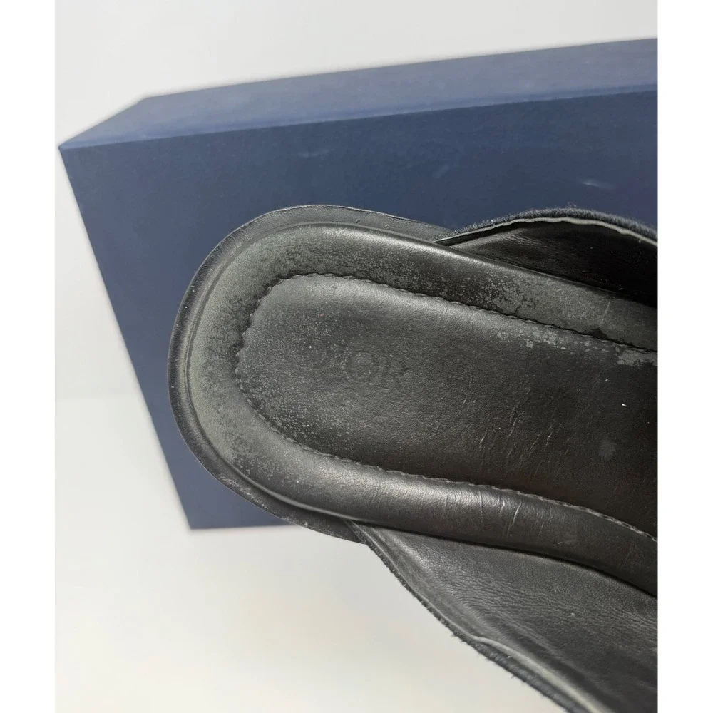 Dior Alias Oblique Jacquard Sandal Black Size 12 US 45 EU
